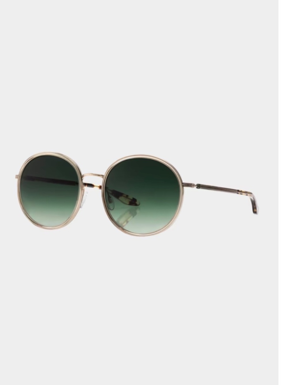 Barton Perreira Amorfati Round Acetate/Metal Sunglasses Gold